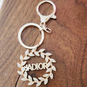 BAG CHARM/KEYCHAIN: Gold-Tone w/Rhinestones, NWOT